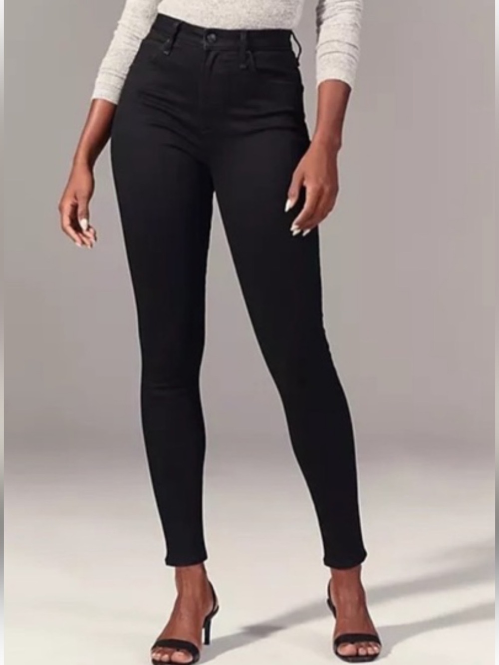 Abercrombie & Fitch The Skinny High Rise Black Jeans NWT 27/4R